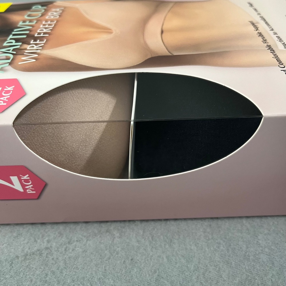NEW Felina 2 Pack Adaptive Cup Wire Free Bra Light Support Smooth Seamless Sz S - Picture 4 of 5